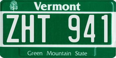 VT license plate ZHT941