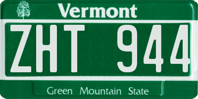 VT license plate ZHT944