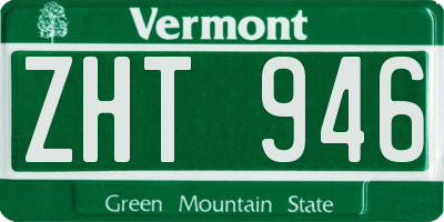 VT license plate ZHT946