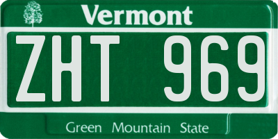 VT license plate ZHT969