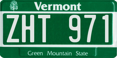 VT license plate ZHT971