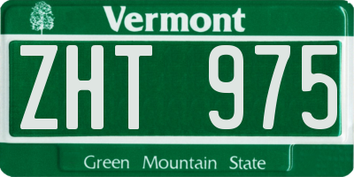 VT license plate ZHT975