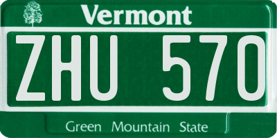 VT license plate ZHU570
