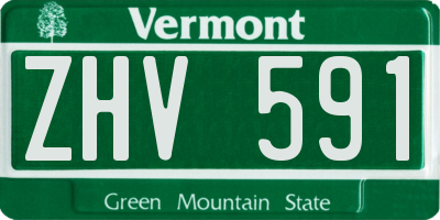 VT license plate ZHV591