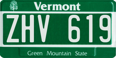 VT license plate ZHV619