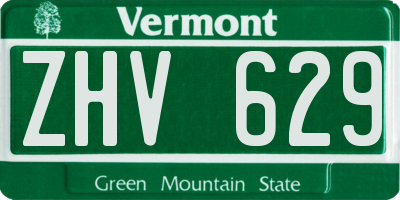 VT license plate ZHV629