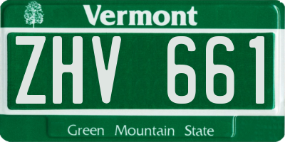VT license plate ZHV661