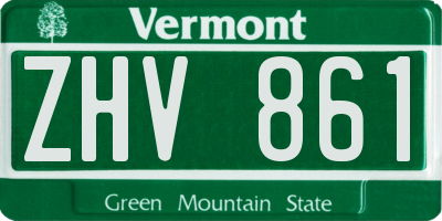 VT license plate ZHV861