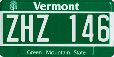VT license plate ZHZ146