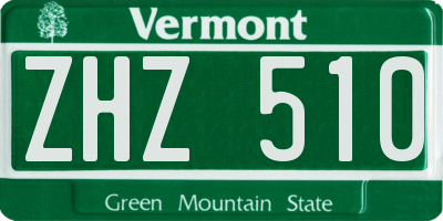 VT license plate ZHZ510