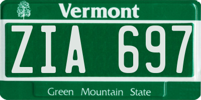 VT license plate ZIA697
