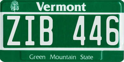 VT license plate ZIB446