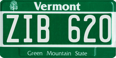 VT license plate ZIB620