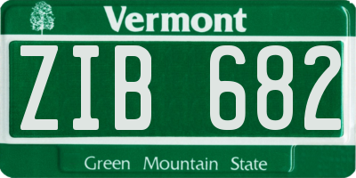 VT license plate ZIB682