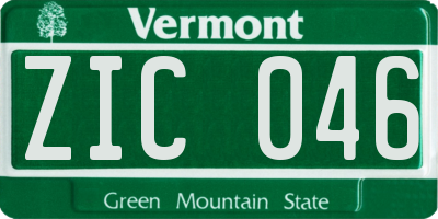 VT license plate ZIC046