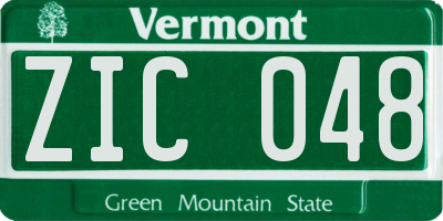VT license plate ZIC048