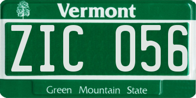 VT license plate ZIC056