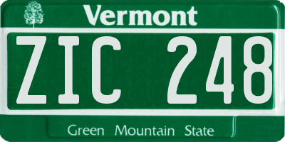 VT license plate ZIC248