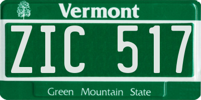VT license plate ZIC517