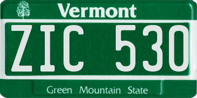 VT license plate ZIC530