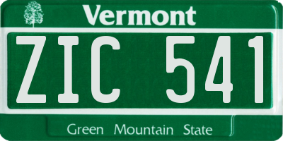VT license plate ZIC541