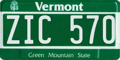 VT license plate ZIC570