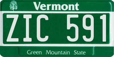 VT license plate ZIC591