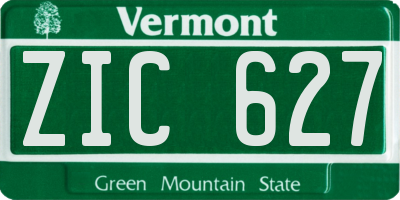 VT license plate ZIC627