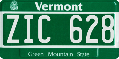 VT license plate ZIC628