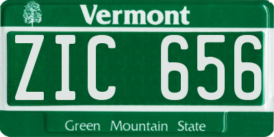 VT license plate ZIC656
