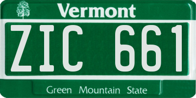 VT license plate ZIC661