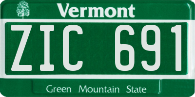 VT license plate ZIC691