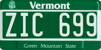 VT license plate ZIC699