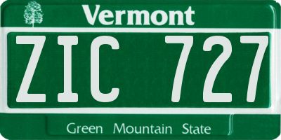 VT license plate ZIC727