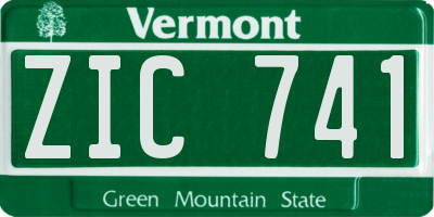VT license plate ZIC741