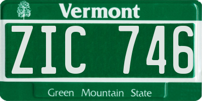 VT license plate ZIC746