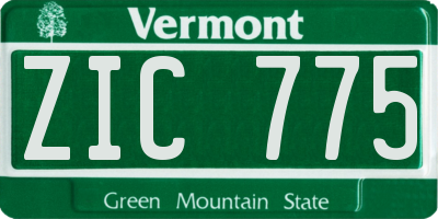 VT license plate ZIC775