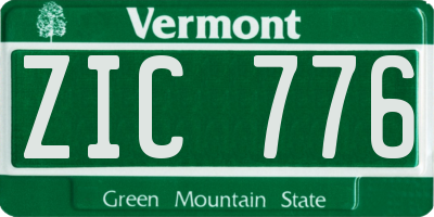 VT license plate ZIC776