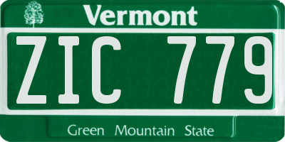 VT license plate ZIC779