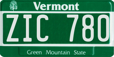 VT license plate ZIC780