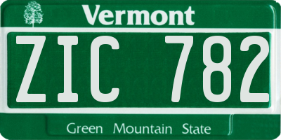 VT license plate ZIC782