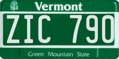 VT license plate ZIC790