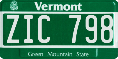 VT license plate ZIC798