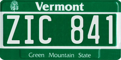 VT license plate ZIC841