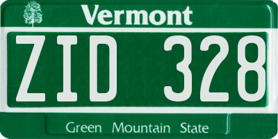 VT license plate ZID328
