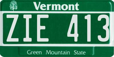 VT license plate ZIE413