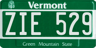 VT license plate ZIE529