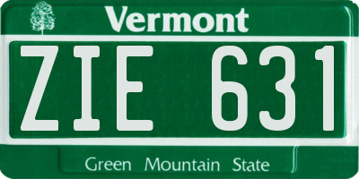 VT license plate ZIE631