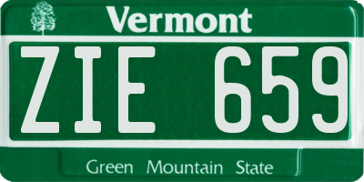 VT license plate ZIE659
