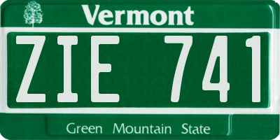 VT license plate ZIE741